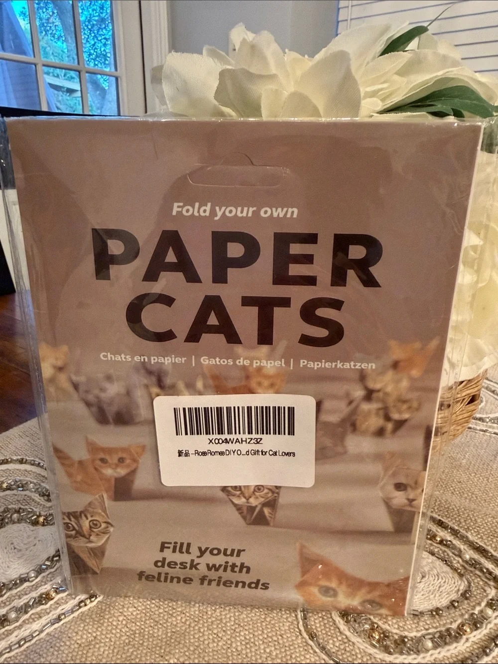 Fold Your Own Paper Cats Kit – Gray